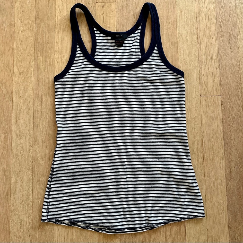 J.Crew - Racerback Striped Tank Top - Picture 1 of 9